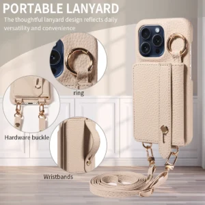 High Quality Phone Case for Iphone 16promax 15 14 13mini 12 11 7 8plus XSMAX XR Crossbody Shockproof with Support Function Cover