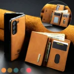 Kickstand Leather Wallet Case Magnetic Phone Case for Samsung Galaxy Z Fold 7 6 5 4 3 Phone Cover Tri-fold Cards Bag Back Shell