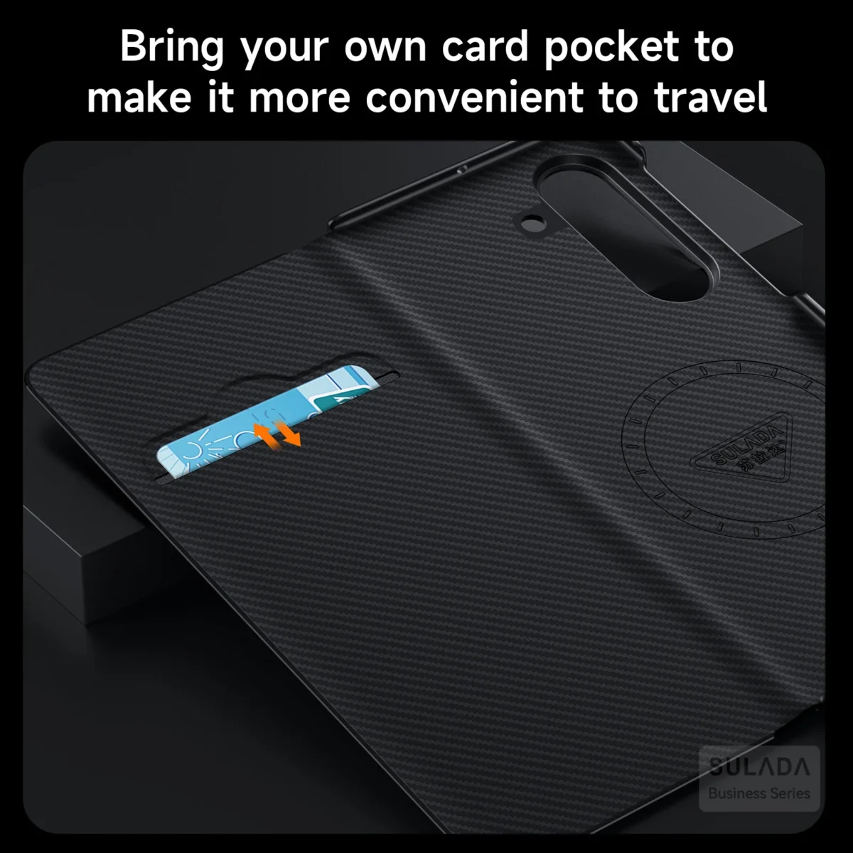 Luxury PU Leather Carbon Fiber Texture Hard PC Phone Cover for Samsung Galaxy Z Fold 7 6 5 Case For Wireless Charging - Image 5