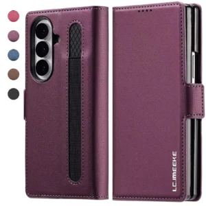 Magnetic Flip Leather Phone Case for Samsung Galaxy Z Fold 7 6 5 4 3 5G Fold7 Fold6 Fold5 Wallet Card Bag Cover Etui Coque