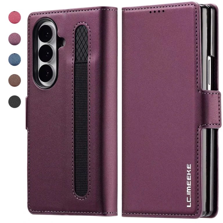 | Wholesale Price at Gaffar India Magnetic Flip Leather Phone Case for Samsung Galaxy Z Fold 7 6 5 4 3 5G Fold7 Fold6 Fold5 Wallet Card Bag Cover Etui Coque