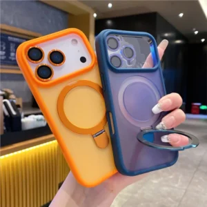Magnetic Ring Bracket Camera Protection Case For iPhone 17 Air 16 15 14 Plus 13 12 11 Pro Max For Magsafe Wireless Charge Cover