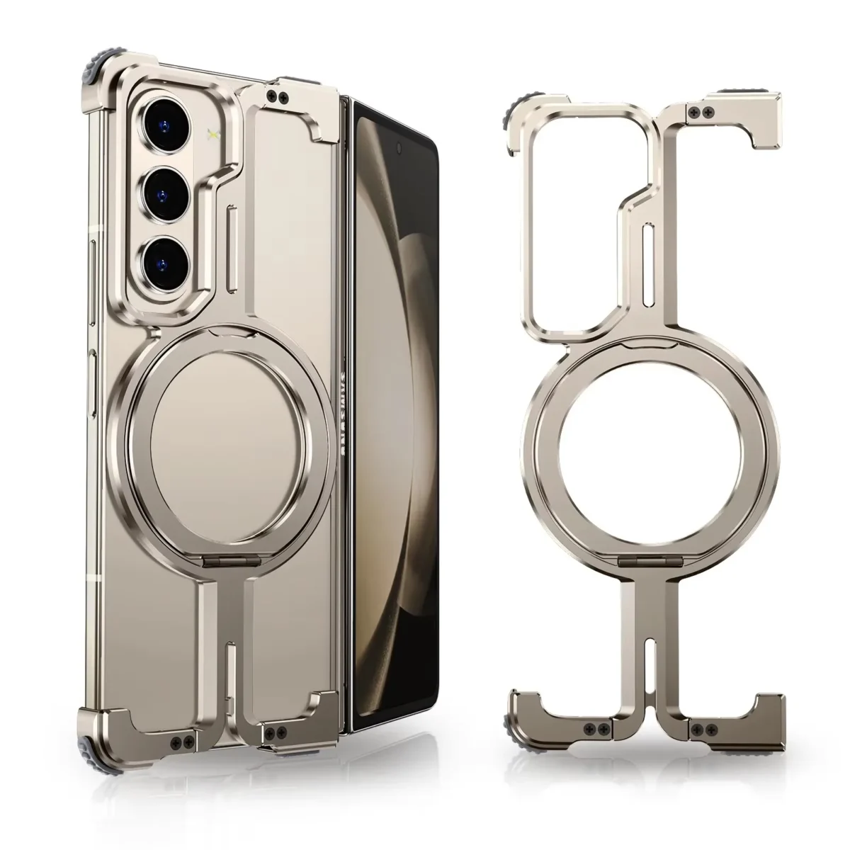 Metal Magsafe Phone Case for Samsung Galaxy Z Fold 6 5 Aluminum Alloy 360 ° Rotating Bracket Shockproof Cover for Galaxy Z Fold6 - Image 2