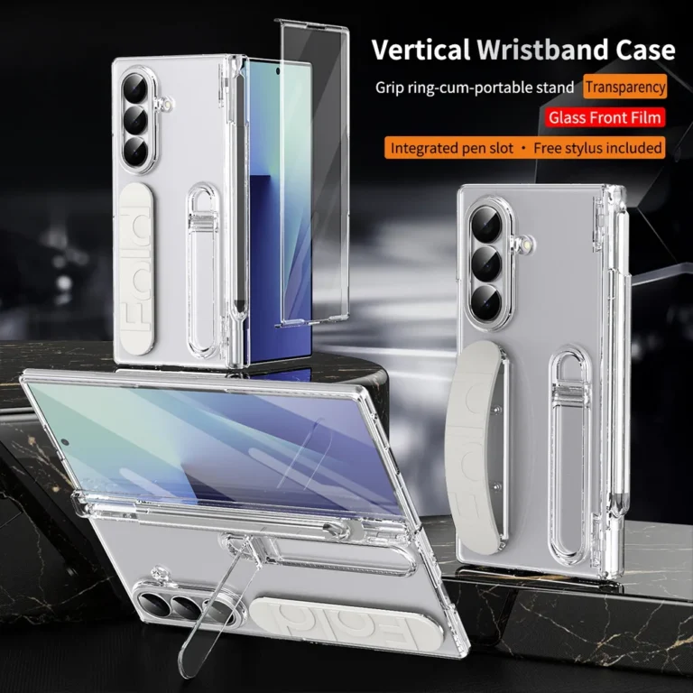 | Wholesale Price at Gaffar India Multifunctional Kicktand Wrist Strap Folding Case For Samsung Z Fold 7 Fold SE Special Edition Galaxy Z Fold 6 5 4 Cover