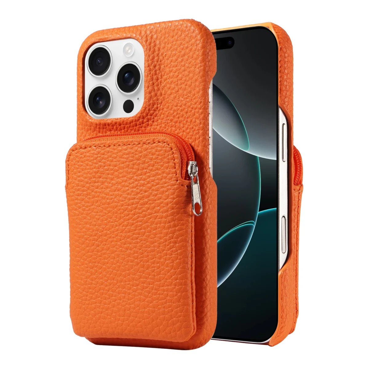 PU Leather Phone Case for IPhone 17Air 17 Pro Max 16 Pro Max 15 14 13 12 11 Pro Max Plus with Zipper Wallet and Anti-drop Cover - Image 2