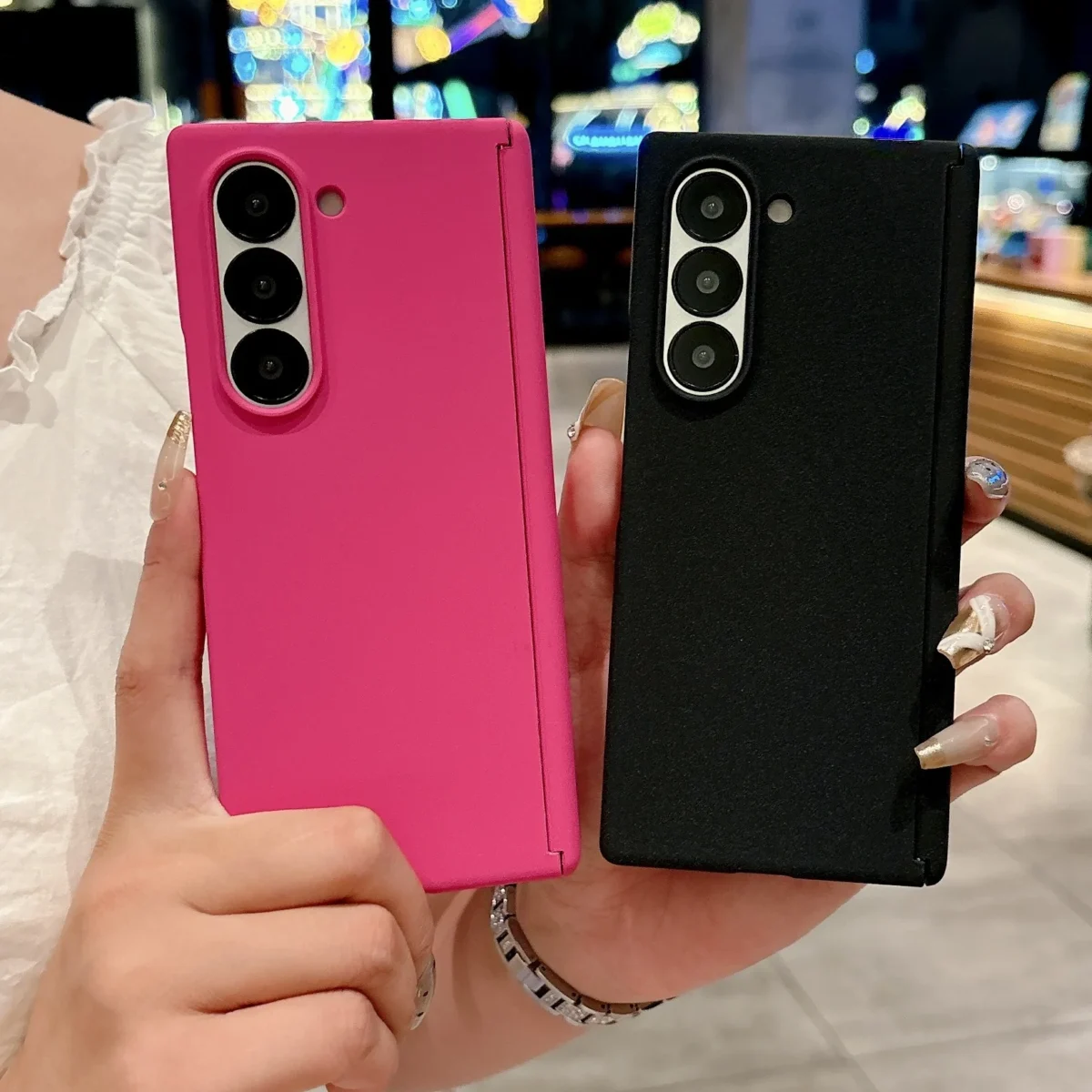 Solid Color Matte Hinge Protective Cover For Samsung Galaxy Z Fold7 6 Anti-Fingerprints Case For Samsung Z Fold 5 4 3 Hard Shell - Image 3