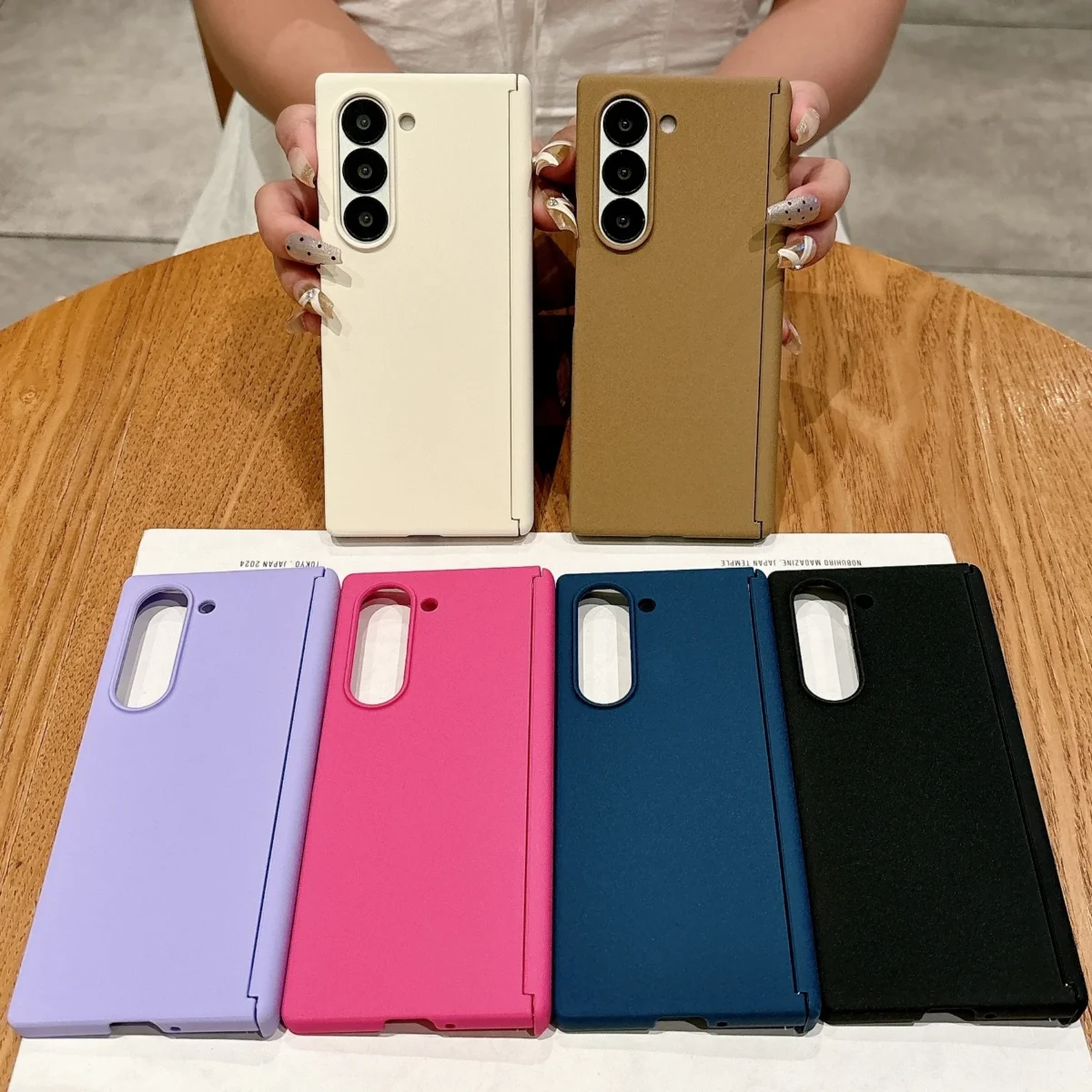 Solid Color Matte Hinge Protective Cover For Samsung Galaxy Z Fold7 6 Anti-Fingerprints Case For Samsung Z Fold 5 4 3 Hard Shell - Image 4