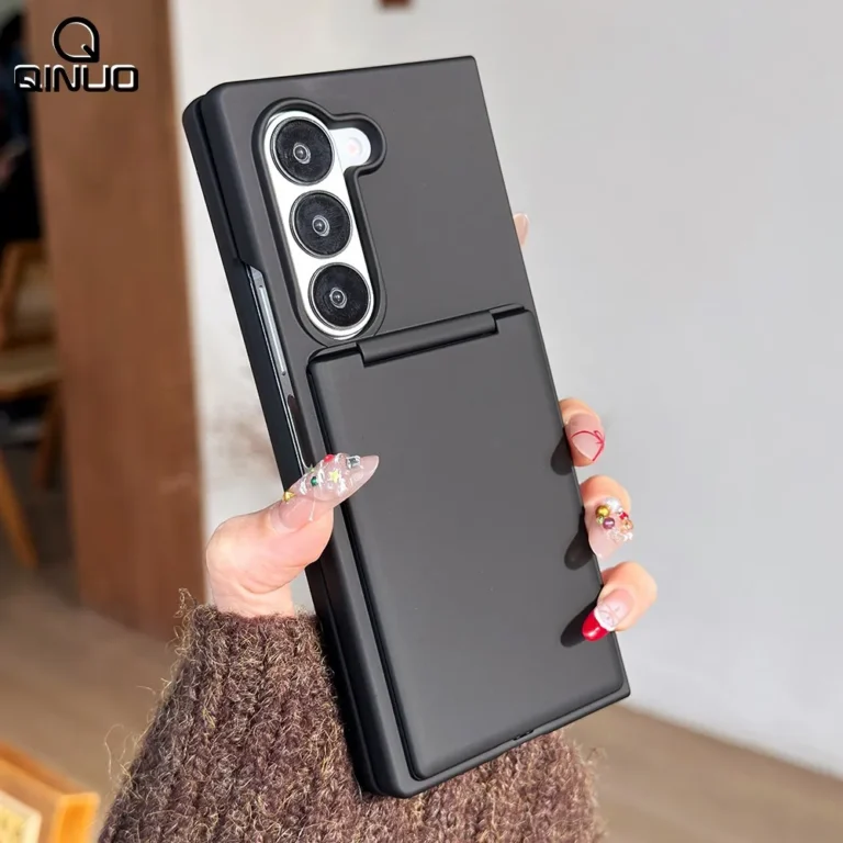 | Wholesale Price at Gaffar India Wallet Clip Flip Slot Card Stand Case For Samsung Galaxy Z Fold 6 5 Luxury Folding Bracket Transparent Shockproof Matte PC Cover