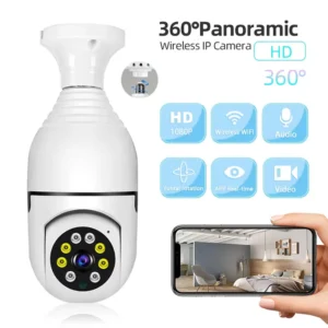 1080P Bulb Surveillance Camera 360° WiFi Anti-theft Outdoor Indoor Security Monitor Night Vision Audio Security IP Cam