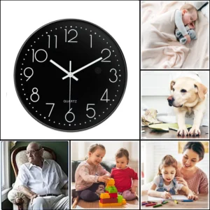 8inch Creative IP Nanny Wall Clock Home Electronic Clock Support TF Card With Wi and Fi Nanny DIY Clock
