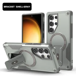Shockproof Armor Case For Samsung S25 Ultra S24 MagSafe Magnetic Cover for Galaxy A56 5G A55 A54 A36 A26 A16 A06 A05S With Stand