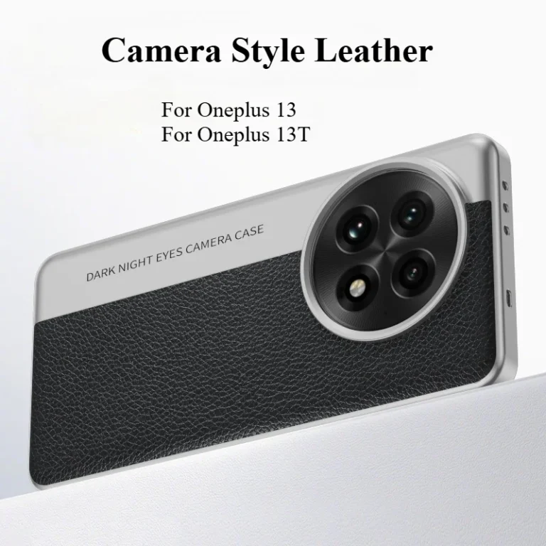 | Wholesale Price at Gaffar India Case For Oneplus 13 13T Luxury Leather Camera Style PC Hard Back Cover For One Plus 13 Shockproof Bumper Oneplus13 Funda