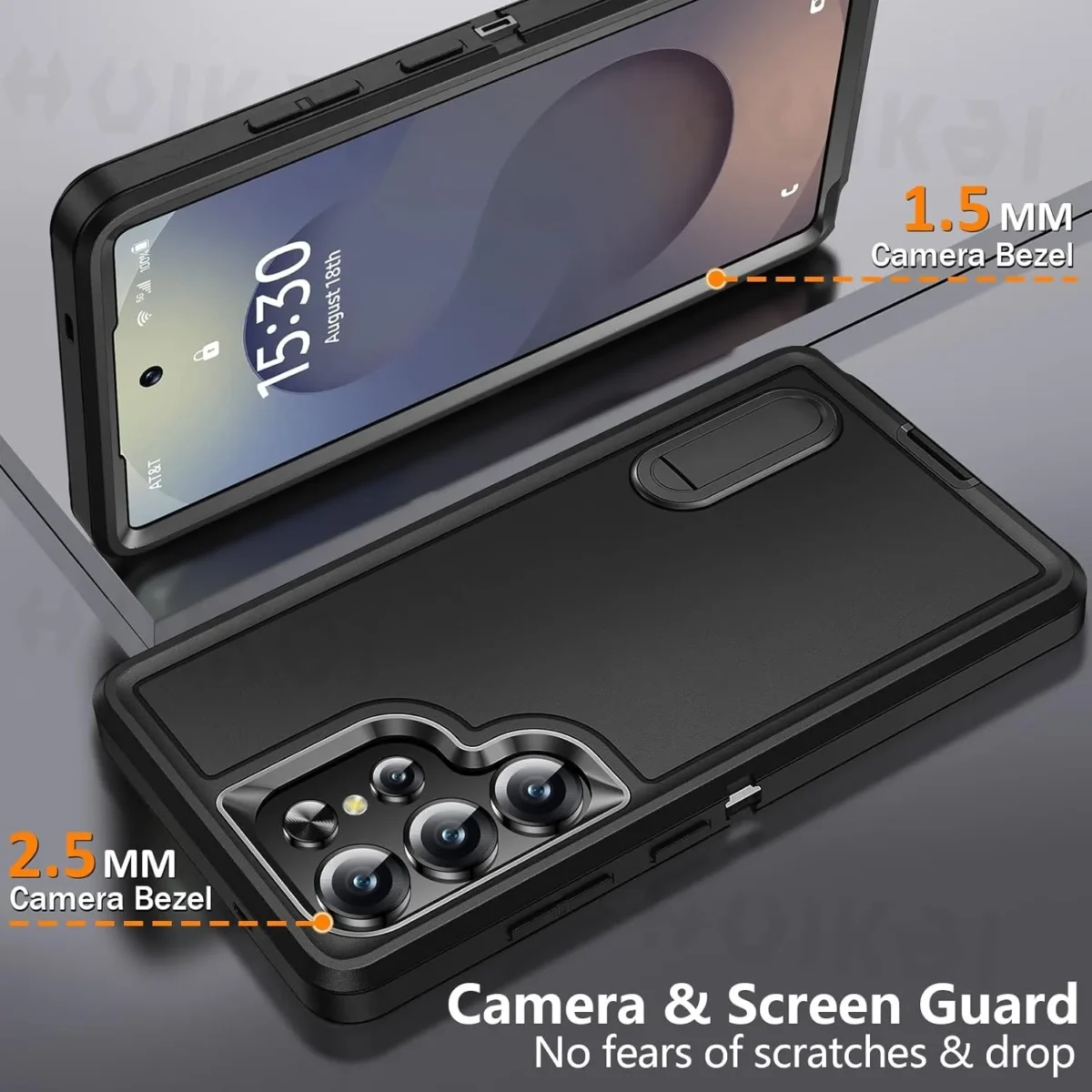 Case For Samsung Galaxy S25 Ultra S25 Edge S24 A56 A36 A17 Full 3 in 1 Shockproof Heavy Duty Anti-Scratch Rugged Kickstand Cover - Image 2