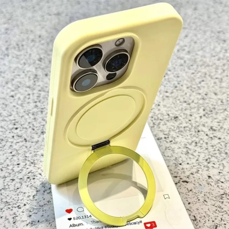 | Wholesale Price at Gaffar India Luxury Liquid Silicone Stand Ring Holder Magsafe Case For iPhone 17 Air 16 15 14 13 12 11 Pro Max Plus Magnetic Matte Soft Cover