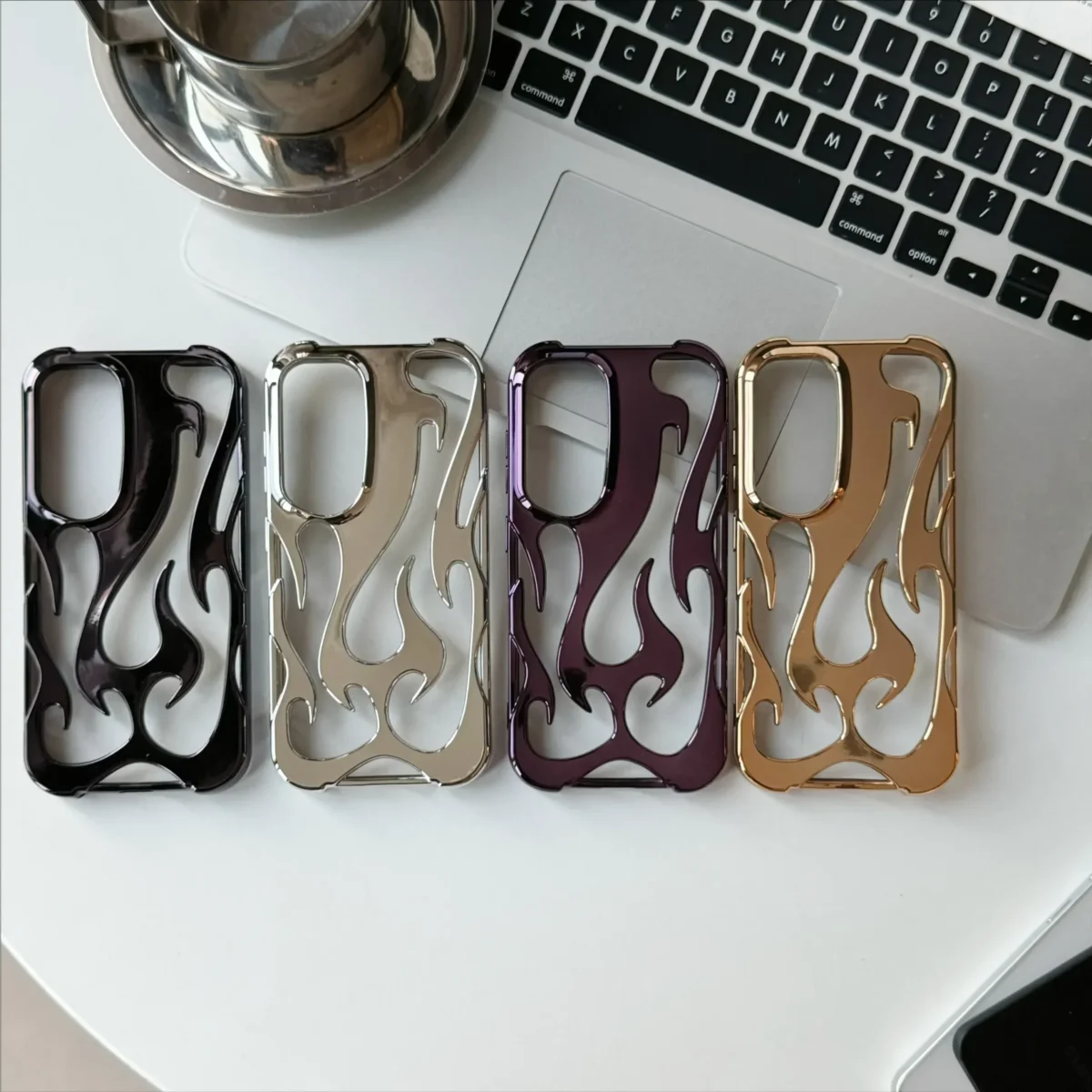New 3D Flame pattern Case For Samsung Galaxy S25 S24 S22 S23 Ultra Plus A16 A06 A55 Fashion Hollow Slim Shockproof soft Cover - Image 6