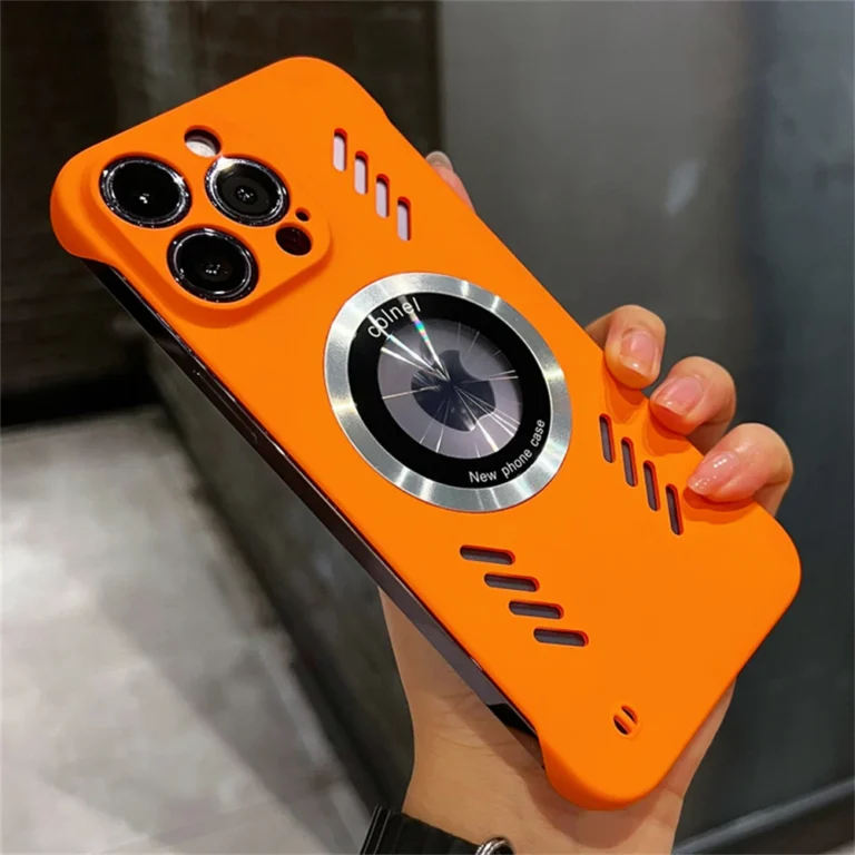 | Wholesale Price at Gaffar India Frameless Cooling Magnetic PC Case For iPhone 17 16 15 13 Pro Max 12 11 14 Plus for Magsafe Heat Dissipated Hard Plain Cover