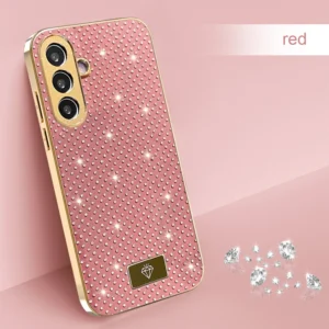 Silicone Flash Drill Cases for Samsung Galaxy A56 A55 A54 A53 A36 A35 A34 A26 A25 A24 A15 A16 A14 A06 4G 5G Electroplated Covers