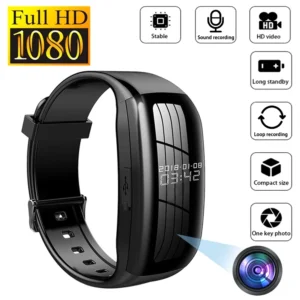 256GB Mini Camera Watch Audio Video Recording Bracelet USB Flash Driver Dictaphone Noise Reduce Sound Recording Wristband