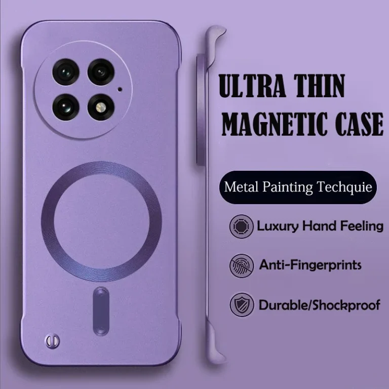 | Wholesale Price at Gaffar India Luxury Magsafe Wireless Charge Phone Case For Oneplus 13 12R 12 11R 11 10T 10 Pro Hard PC Magnetic Bumper Protective Cover