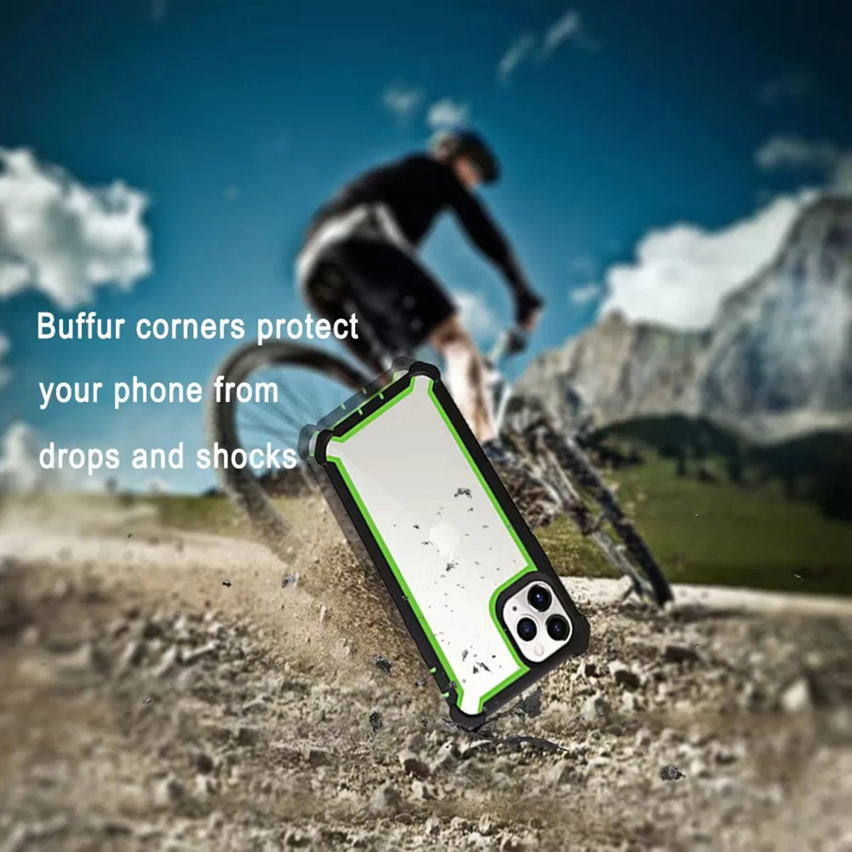 | Wholesale Price at Gaffar India TPU Case for iPhone 11 12 13 14 15 16 Pro Max Rugged Hybrid Transparent Shockproof Armor Hard PC Frame Bumper Silicone Back Case - Image 4