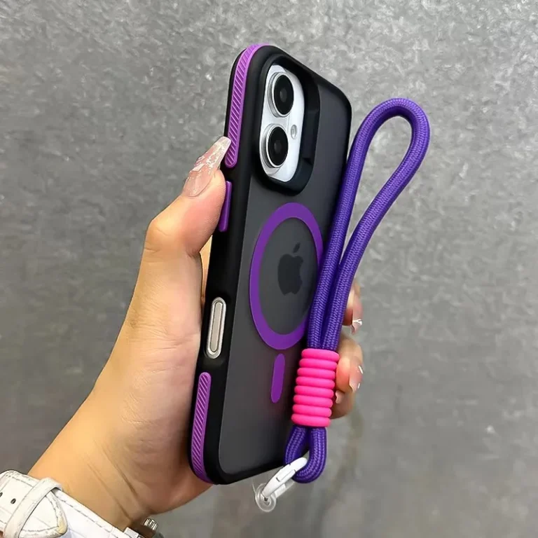 | Wholesale Price at Gaffar India Luxury With Lanyard Magsafe Matte Phone Case For iPhone 16 15 14 Plus 13 12 11 Pro Max Magnetic Color Bumper Back Cases Cover