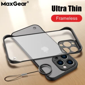 Transparent Frameless Shockproof Phone Case For iPhone 16 15 14 13 12 11 Pro Max X XR XS Max 7 8 Plus SE Ultra Thin Back Cover