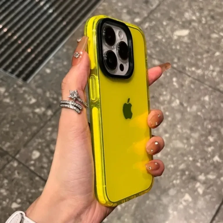 | Wholesale Price at Gaffar India Luxury Transparent Airbag Phone Case For iPhone 17 16 15 Pro Max Plus 13 12 Pro Max 11 Contrasting Bumper Shockproof TPU Cover