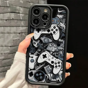 Case For iPhone 17 16 Pro Max Air Cases iPhone 15 Case Game Controller Graphic Case For iPhone 11 12 13 14Pro 7 8 Plus SE2 Cover