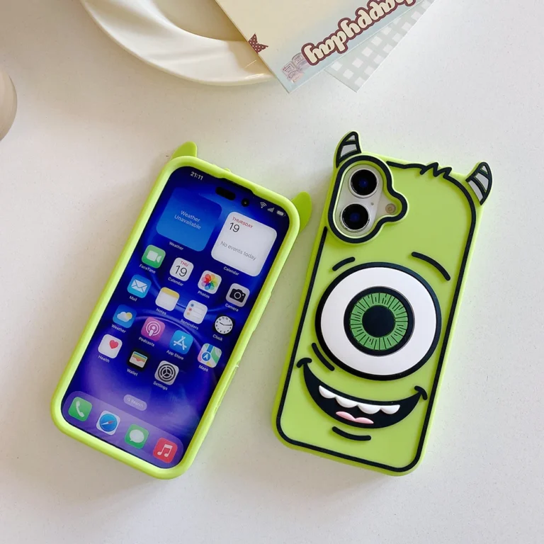 3D Monsters Soft Silicone Phone Case Kawaii Cartoon Shock Proof Back Cover Cases For iPhone 16 15 14 13 Promax 12 11 Pro Max