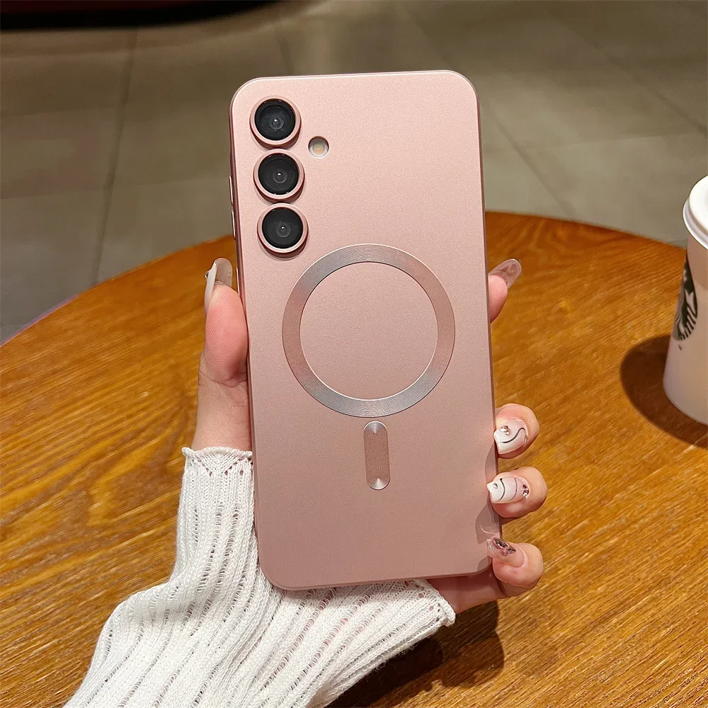 | Wholesale Price at Gaffar India Luxury Magnetic Soft TPU Phone Case For Samsung A17 A56 A36 A26 A16 A06 A55 A35 A25 A15 A05 S A54 A34 A24 A14 Magsafe Cover - Image 4