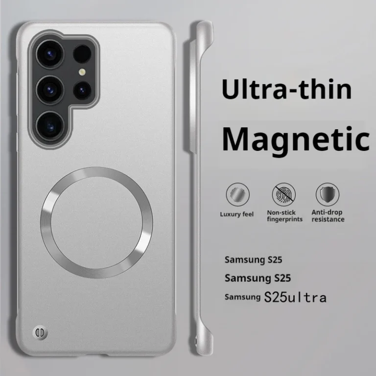 | Wholesale Price at Gaffar India Thin Metallic Paint For Magsafe Magnetic Case For Samsung Galaxy S25Ultra S25 S24 S23 S22 Plus Ultra Borderless Cooling Cover