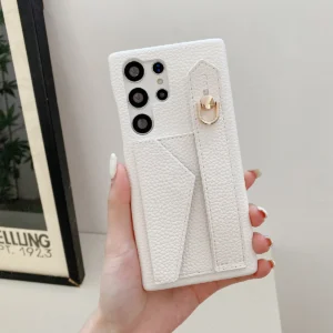 Luxury PU Leather Wrist Strap Wallet Case For Samsung Galaxy S25 S24 S23 S21 S20 FE S22 Plus Note 20 Ultra A52 A53 A54