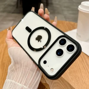 For Magsafe Case For iPhone 17 Air 17Promax 16 15 14 Pro Max Plus 13 12 Mini 11 16E SE4 17Pro Original Transparent Acrylic Cover