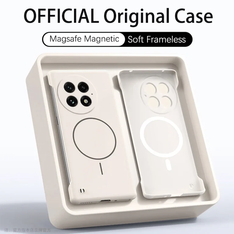 Luxury Ultra Thin PC Matte Frameless Case For Magsafe Oneplus 13 13R 13S 12R Magnetic Shockproof Protective Cover