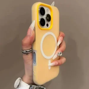 Luxury Candy Color 2 IN 1 Magsafe Case for iPhone 17 16 15 14 Plus 13 11 12 Pro Max 17 Air Magnetic Wireless Charge Bumper Cover