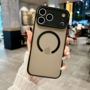 Matte Translucent Magnetic Phone Case for 17 Air 16 15 14 Plus 13 12 11 Pro Max Shockproof for Magsafe Wilreless Charge Cover