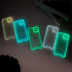 Night Light Luminous Silicone Soft Case for IPhone 16 15 14 13 12 11 ProMax 16Pro 15Pro 15ProMax Plus IPhone14 Glowing Cover