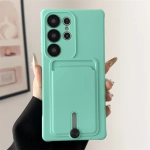 Soft Silicone Case For Samsung S25 S24 S23 S22 S21 Ultra Plus FE Wallet Card Holder Case For Samsung A56 A55 A72 A36 A53 A35 A54