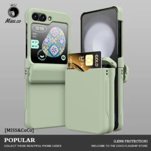 Flip Cover Card Insertion Phone Case For Samsung Galaxy Z Flip 7 Galaxy Z Flip 5 4 Flip 6 Shockproof Fall prevention Phone Cover