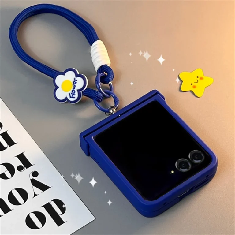 | Wholesale Price at Gaffar India Korean Cute Klein Blue Portable Flower Rope Case For Samsung Galaxy ZFlip7 6 Flip5 Flip6 Z Flip4 3 Flip7FE Razr60 50Ultra Cover