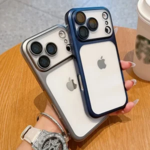 Luxury Matte Hard PC Ultra Slim Case for iPhone 17 Air 16 15 14 Pro Max Plating Camera Film Protector Frosted Shockproof Cover