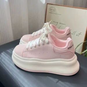 2026 New Cheap Sales Women's Sports Shoes Pink Lace-up Platform Replica Chunky Sneakers Fashion Lightweight Leisure Walking Shoe