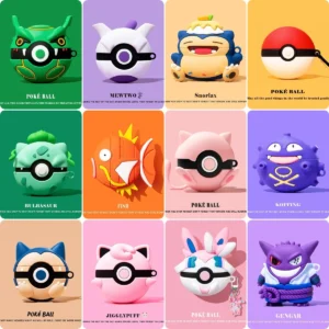 For Airpods Pro 3 Case 2025,Pokemon Ball 3D Anime Shockproof Earphone Cover For Kids Funda Boys Girls