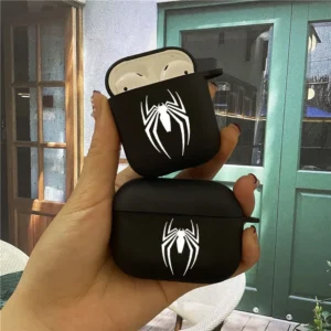 Funny Animal Spider Earphone Case for Apple Airpods 4 Pro3 Soft Black Wireless Earphone Cover for Air Pods 1 2 3 Pro Pro2 Fundas