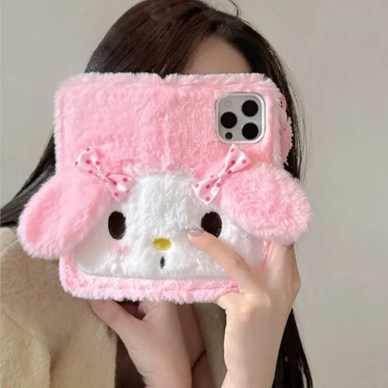 | Wholesale Price at Gaffar India 3D Handmade Melody Flip portable Handbag Case For iPhone 17 Pro Max 16 15 14 13 Pro max Heavy industry custom cute Melody cover
