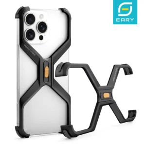 Eary X-Shaped Minimalist Phone Case For iPhone 16 Pro Max Ultra Thin Heat Dissipation Bumper Shockproof Protective Cover 2025