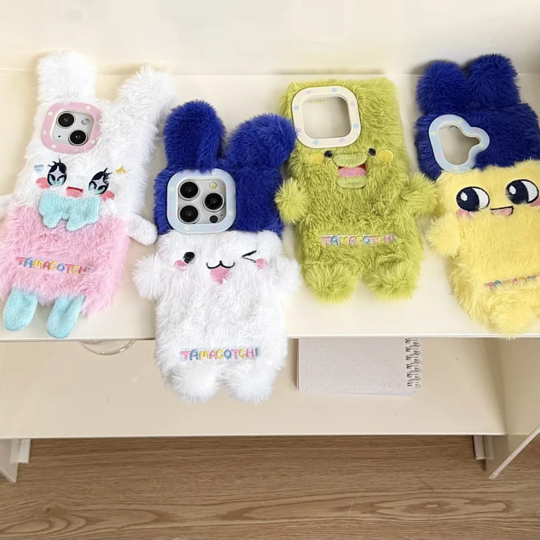 | Wholesale Price at Gaffar India For iPhone 17 16 15 14 Pro Max 13 12 17promax Plush Animal Warm Phone Case 3D Cartoon Fur Furry Fluffy Cover