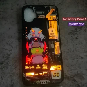 For Nothing Phone 1 2 3 Luminous LED Flash Case for Nothing Phone 1 One Lighting Up Cover Glass Coque Slim Mobile Accessories