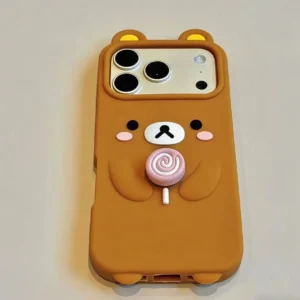 Ins Newest Rilakkuma Bear Cartoon Phone Case For iPhone 17 16 15 14 13 12 Pro Max 17promax 16promax Silicone Cover
