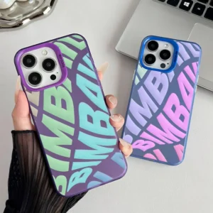 INS Spain Popular Letter Phone Case For iPhone 16 15 14 13 12 17 Pro Max Independent Metal Button Electroplating Mobile